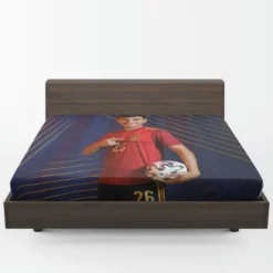 Active Spanish Football Player Pedri Fitted Sheet 1