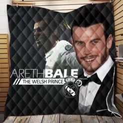 Active Welsh Football Player Gareth Bale Quilt Blanket