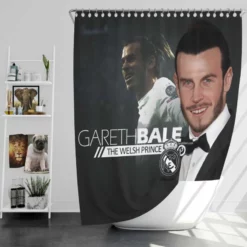 Active Welsh Football Player Gareth Bale Shower Curtain