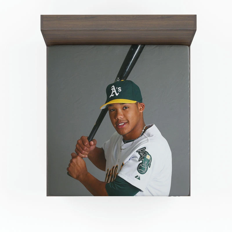 Addison Russell American Professional Baseball Player Fitted Sheet