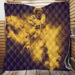 Adrian Peterson Ethical Player in Minnesota Vikings Quilt Blanket