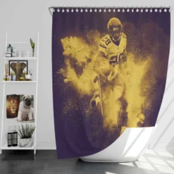 Adrian Peterson Ethical Player in Minnesota Vikings Shower Curtain