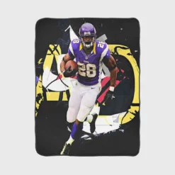 Adrian Peterson Excellent American Football Player Fleece Blanket 1