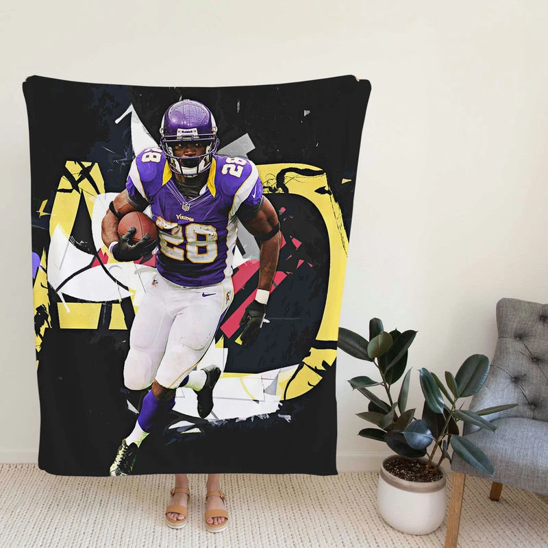 Adrian Peterson Excellent American Football Player Fleece Blanket