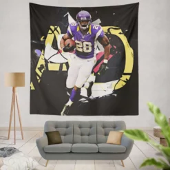 Adrian Peterson Excellent American Football Player Tapestry
