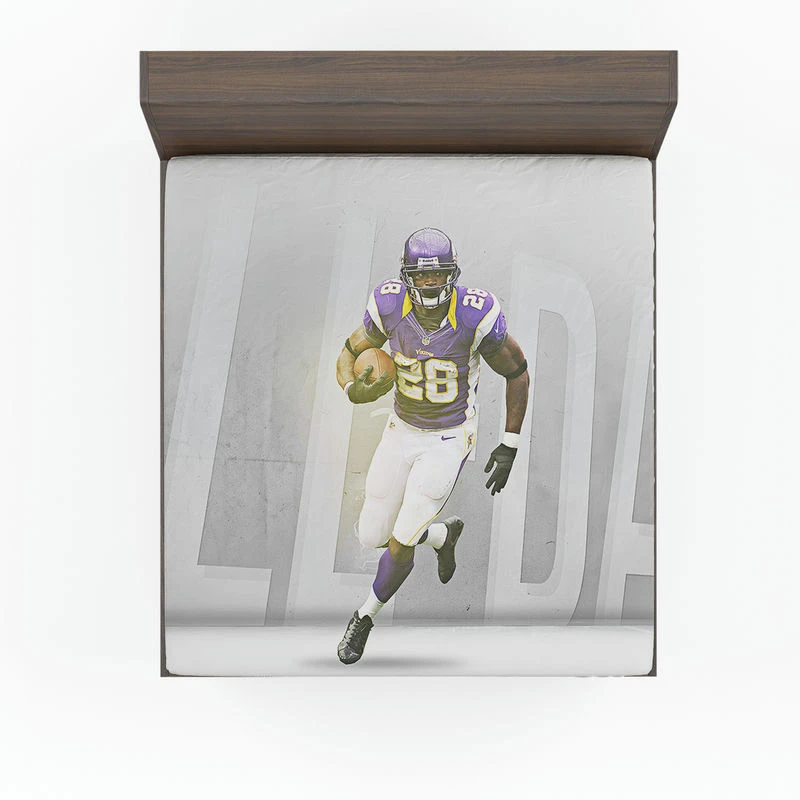 Adrian Peterson Greatest NFL Running Backs Fitted Sheet