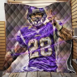 Adrian Peterson Popular NFL Player Quilt Blanket