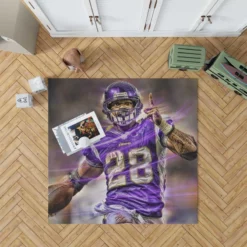 Adrian Peterson Popular NFL Player Rug
