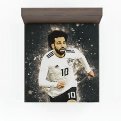 African Cup Sports Player Mohamed Salah Fitted Sheet