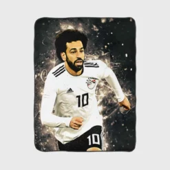 African Cup Sports Player Mohamed Salah Fleece Blanket 1