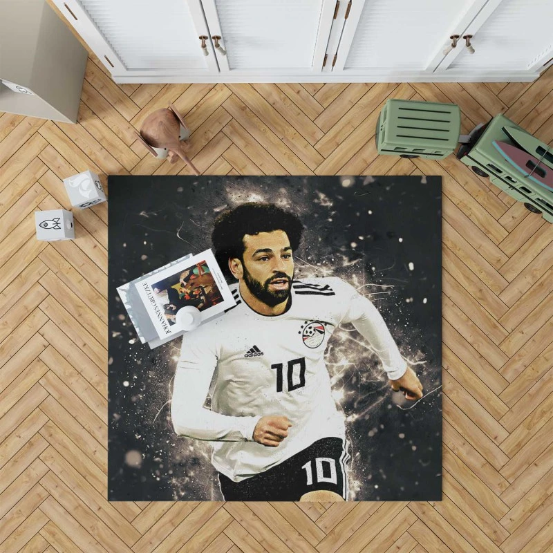 African Cup Sports Player Mohamed Salah Rug