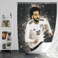 African Cup Sports Player Mohamed Salah Shower Curtain