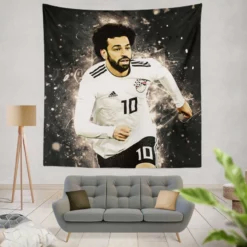 African Cup Sports Player Mohamed Salah Tapestry