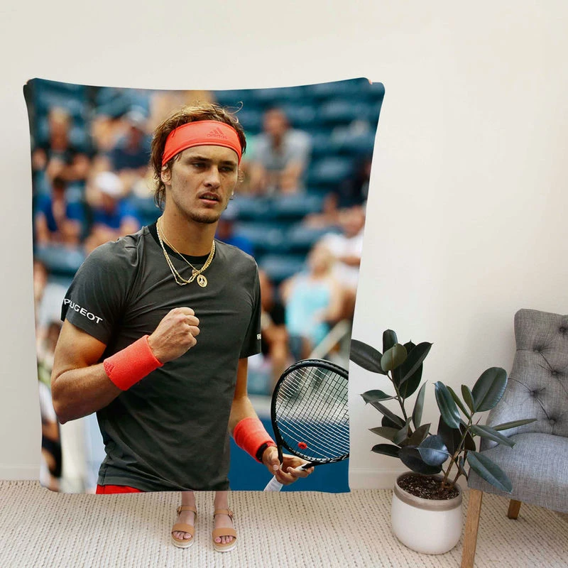 Alexander Zverev Populer Tennis Player in Germany Fleece Blanket