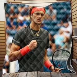 Alexander Zverev Populer Tennis Player in Germany Quilt Blanket