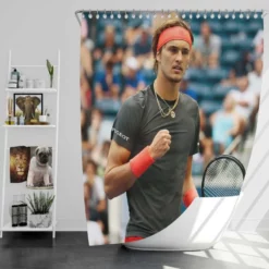 Alexander Zverev Populer Tennis Player in Germany Shower Curtain