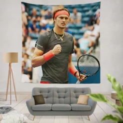 Alexander Zverev Populer Tennis Player in Germany Tapestry