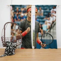 Alexander Zverev Populer Tennis Player in Germany Window Curtain