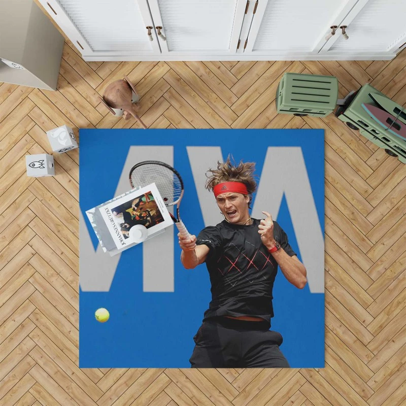 Alexander Zverev Professional German Tannis Player Rug