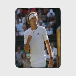 Alexander Zverev Top Ranked ATP Tennis Player Fleece Blanket 1