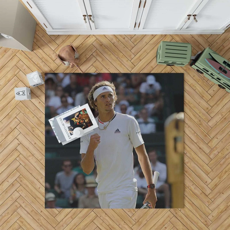 Alexander Zverev Top Ranked ATP Tennis Player Rug