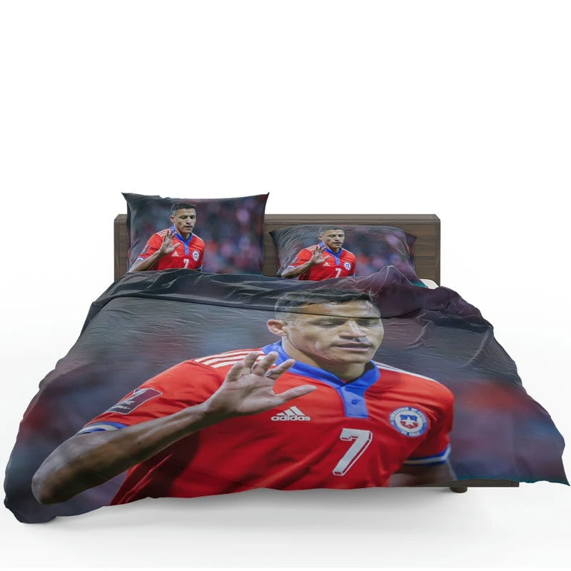 Alexis Sanchez Best Chile Forward Football Player Bedding Set