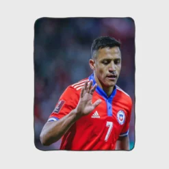 Alexis Sanchez Best Chile Forward Football Player Fleece Blanket 1