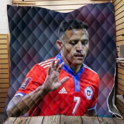 Alexis Sanchez Best Chile Forward Football Player Quilt Blanket