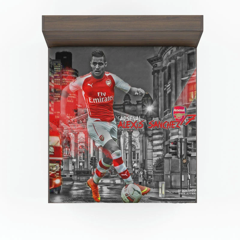 Alexis Sanchez Chilean football Player Fitted Sheet