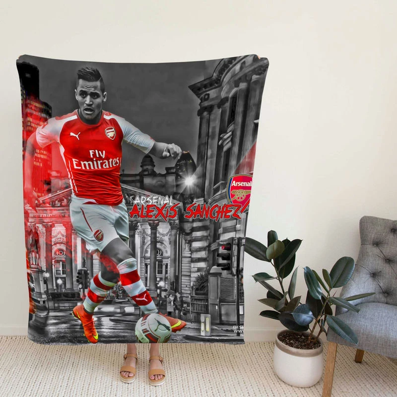 Alexis Sanchez Chilean football Player Fleece Blanket