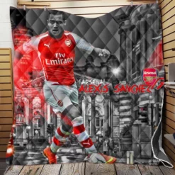 Alexis Sanchez Chilean football Player Quilt Blanket