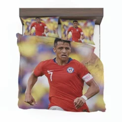 Alexis Sanchez Ethical Football Player in Chile Bedding Set 1