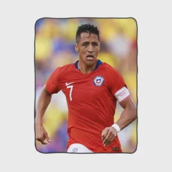 Alexis Sanchez Ethical Football Player in Chile Fleece Blanket 1