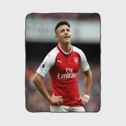 Alexis Sanchez Exciting Football Player Fleece Blanket 1