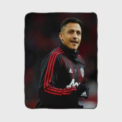 Alexis Sanchez Exellent Manchester United Football Player Fleece Blanket 1