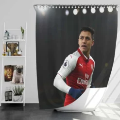 Alexis Sanchez Greatest Chilean Football Player Shower Curtain