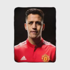 Alexis Sanchez Manchester United Forward Soccer Player Fleece Blanket 1