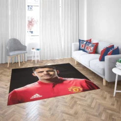 Alexis Sanchez Manchester United Forward Soccer Player Rug 2