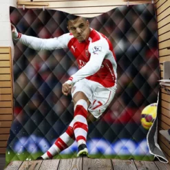 Alexis Sanchez Populer Arsenal Forward Football Player Quilt Blanket