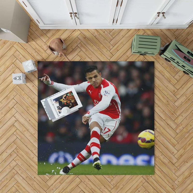 Alexis Sanchez Populer Arsenal Forward Football Player Rug