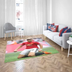 Alexis Sanchez Powerful Forward Football Player Rug 2