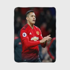 Alexis Sanchez Strong Chile Football Player Fleece Blanket 1