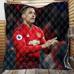 Alexis Sanchez Strong Chile Football Player Quilt Blanket