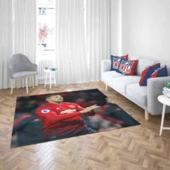 Alexis Sanchez Strong Chile Football Player Rug 2