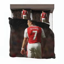 Alexis Sanchez in Arsenal Football Jersey Bedding Set 1