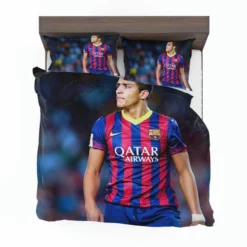 Alexis Sanchez in Barcelona Football Jersey Bedding Set 1