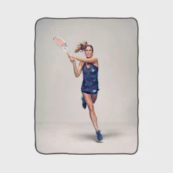 Alize Cornet Exellent Wimbildon Champion Tennis Player Fleece Blanket 1