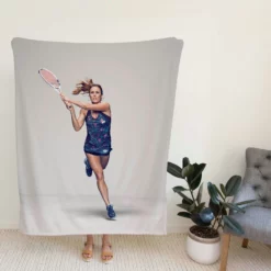 Alize Cornet Exellent Wimbildon Champion Tennis Player Fleece Blanket