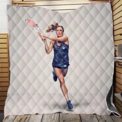 Alize Cornet Exellent Wimbildon Champion Tennis Player Quilt Blanket