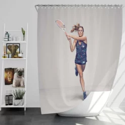 Alize Cornet Exellent Wimbildon Champion Tennis Player Shower Curtain
